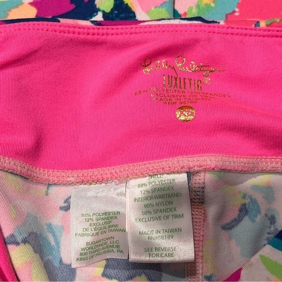 Lilly Pulitzer Luxletic Women's UPF 50+ Weekender Midi Pant in Pima Colada Club - Picture 9 of 10